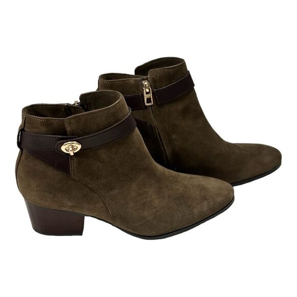 COACH Women’s Patricia Suede Leather Ankle Booties in the Size 9M - Picture 9 of 16